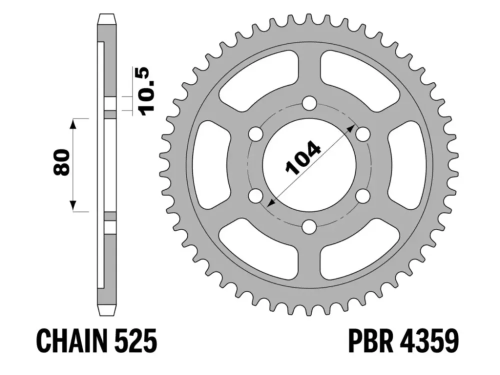 Rozeta ergalová PBR Sprockets pro KAWASAKI Z/ ZX/ ZX-R/ ZX-RR/ Z-RS/ KLZ/ VERSYS 600/750/900/1000 mod.525 Přímo Od Výrobce