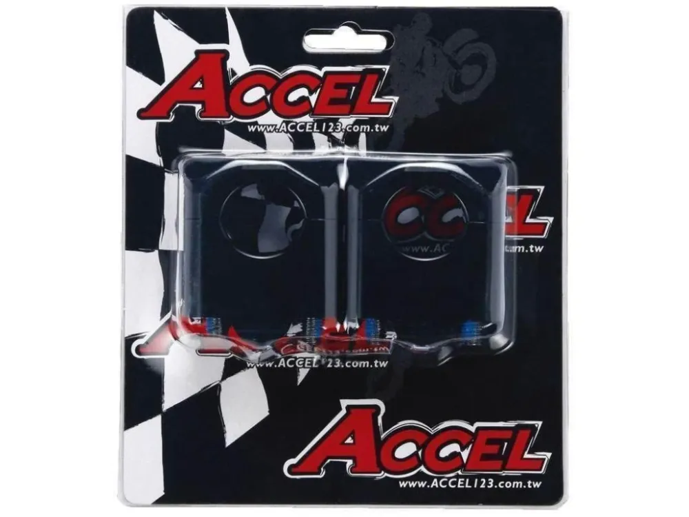 ACCEL uchycení řídítek (dolní-28/horní-28,6mm) výška 35mm barva černá Odeslání Ihned