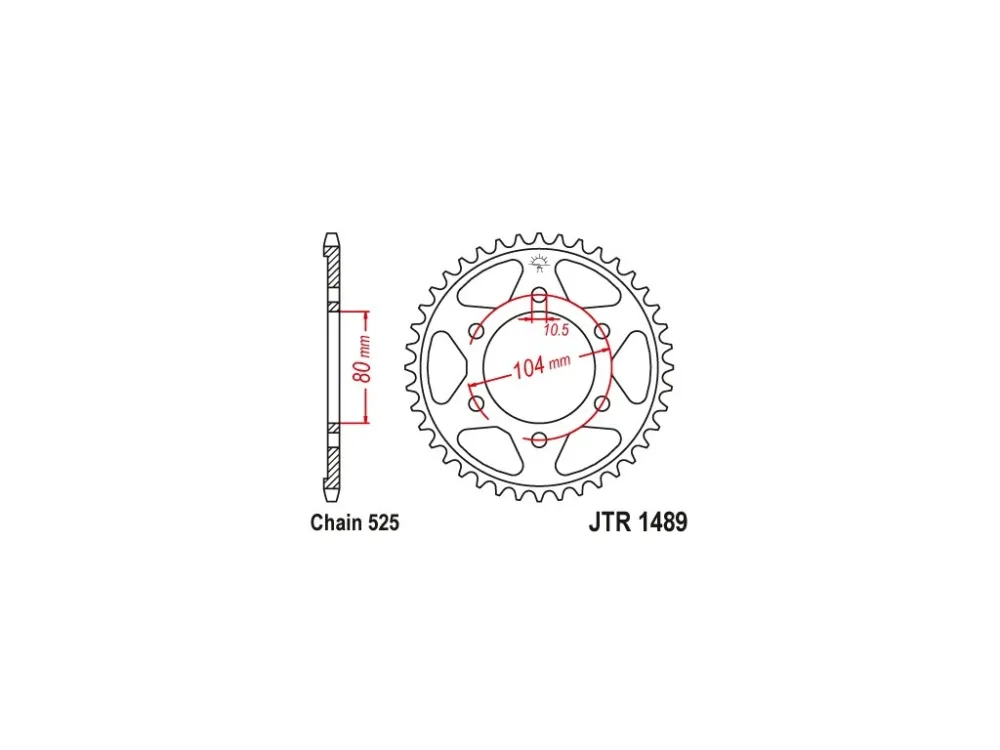 JT JTR1489.41 Zadní kolečko (rozeta), 41 zubů, 525 KAWASAKI ZX 9R 02-03, ZX 10 08-14, Z100 Sezónní Sleva