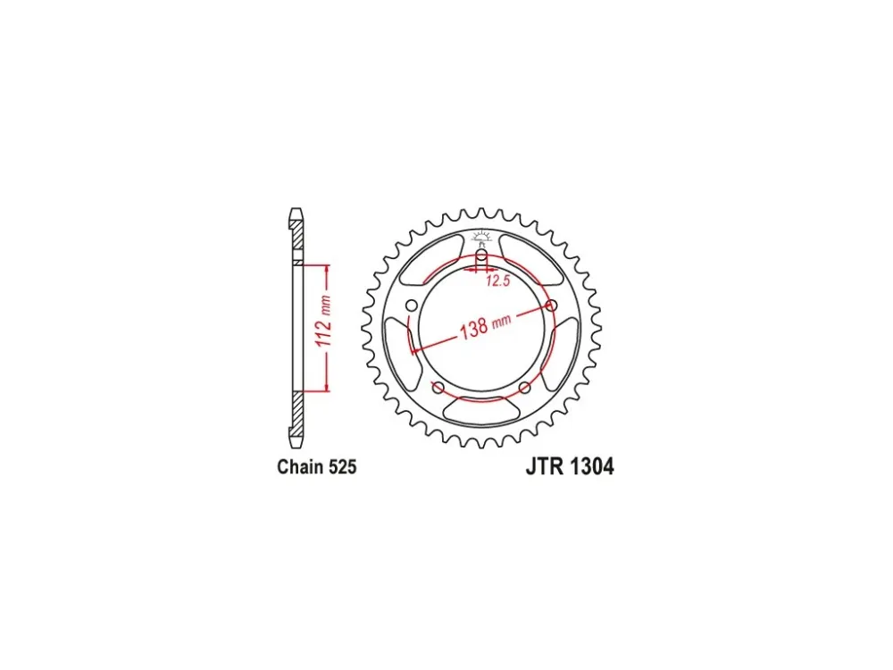 JT JTR1304.43 Zadní kolečko (rozeta), 43 zubů, 525 HONDA CB 600 HORNET 07-13, CBR 600F 97- Expresní Doručení