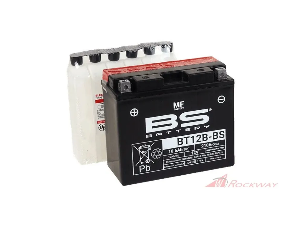 Vysoce Kvalitní Bezúdržbová motocyklová baterie BS-BATTERY BT12B-BS (YT12B-BS)- 5A