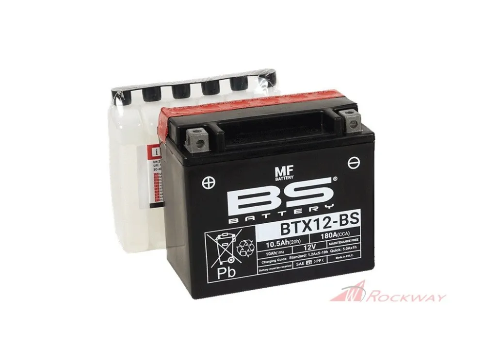 Pouze Dnes Bezúdržbová motocyklová baterie BS-BATTERY BTX12-BS (YTX12-BS)- 5A