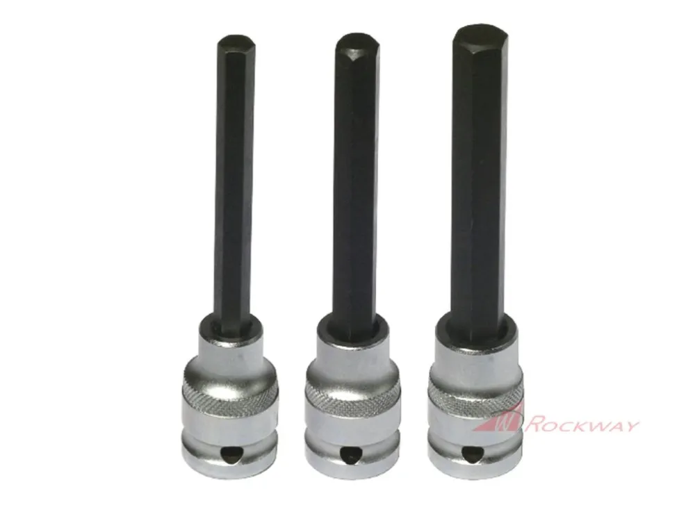 Finální Výprodej sada šestihraných (imbus/inbus H8,H10,H12)prodloužených hlavic pro 1/2" ráčnu, BIKESERVICE- 5A