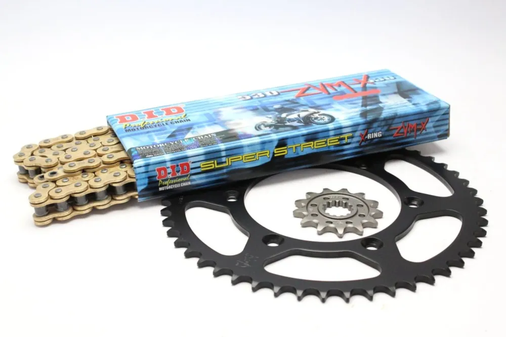 Řetězová sada D.I.D + JT řady ZVM-X ve zlaté barvě Cenová Bomba