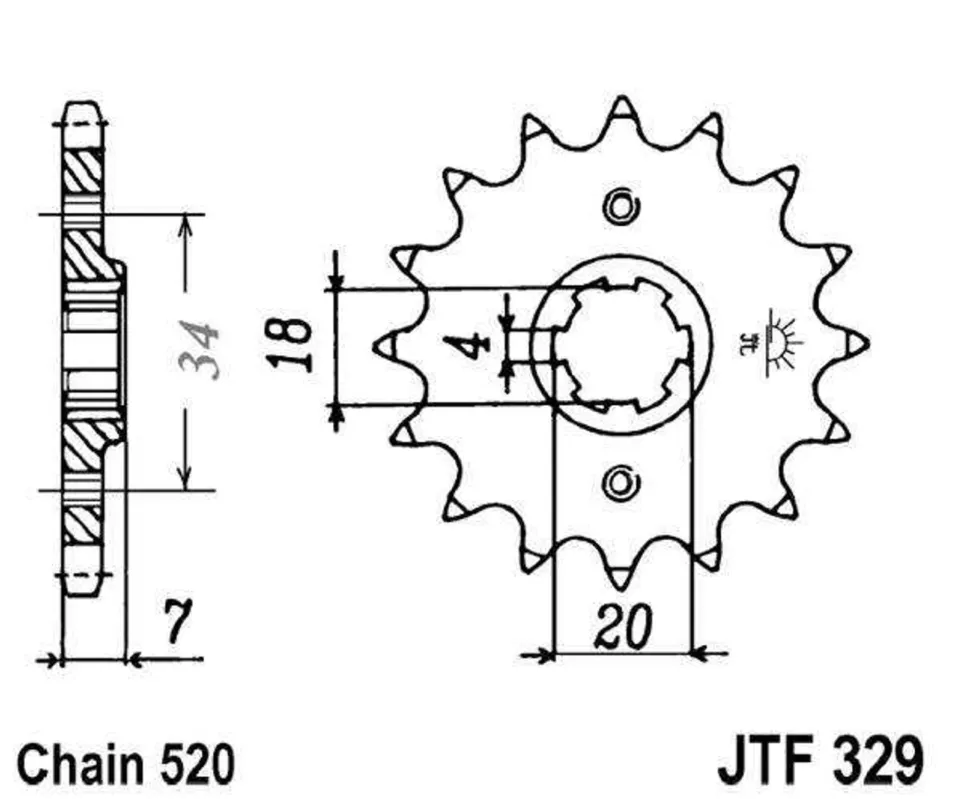 Řetězové kolečko JT JTF 329-13 13 zubů, 520 Nejlepší Cena