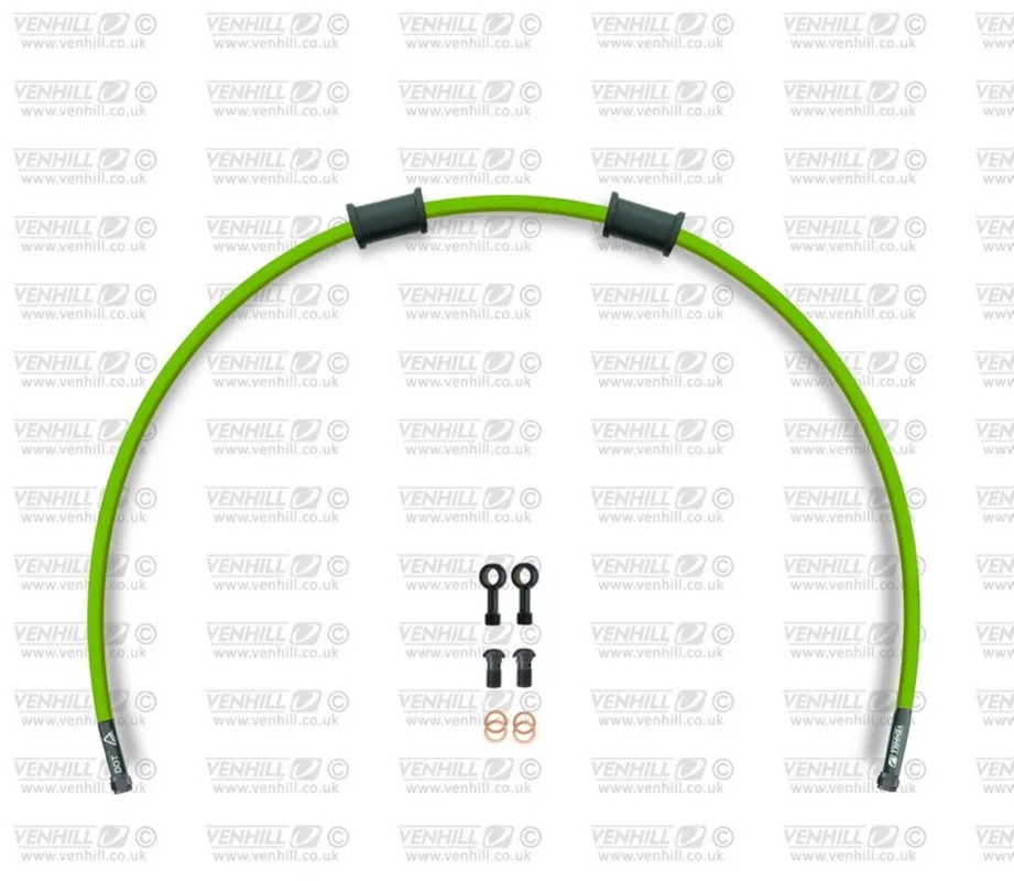 Hadice zadní brzdy Venhill POWERHOSEPLUS YAM-6004RB-GR (1 hadice v sadě) zelené hadice, černé koncovky Autentický