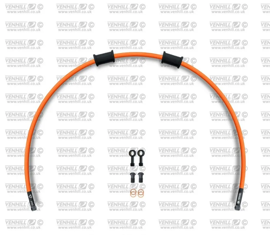 Hadice zadní brzdy Venhill POWERHOSEPLUS KAW-6031RB-OR (1 hadice v sadě) oranžové hadice, černé koncovky Speciální Cena