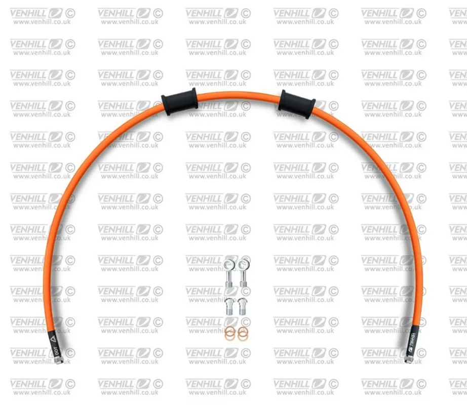 Zlevněný Hadice zadní brzdy Venhill POWERHOSEPLUS KAW-6031RS-OR (1 hadice v sadě) oranžové hadice, nerezové koncovky