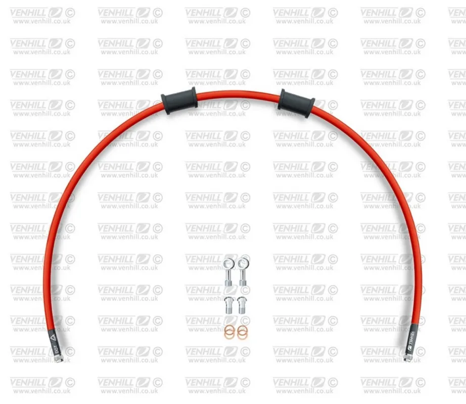 Nejprodávanější Hadice zadní brzdy Venhill POWERHOSEPLUS HON-10004RS-RD (1 hadice v sadě) červené hadice, nerezové koncovky