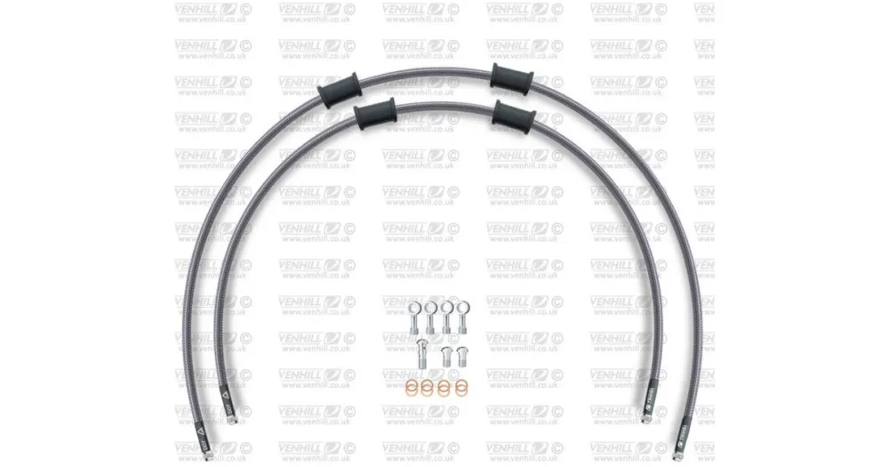 VENHILL cROSSOVER Hadice přední brzdy sada Venhill POWERHOSEPLUS KAW-10021F (2 hadice v sadě) Průhledné hadice, chromové koncovky Výprodej