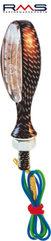Levný Blinkr RMS 246480160 karbonový vzhled, průhledné sklo Homologace