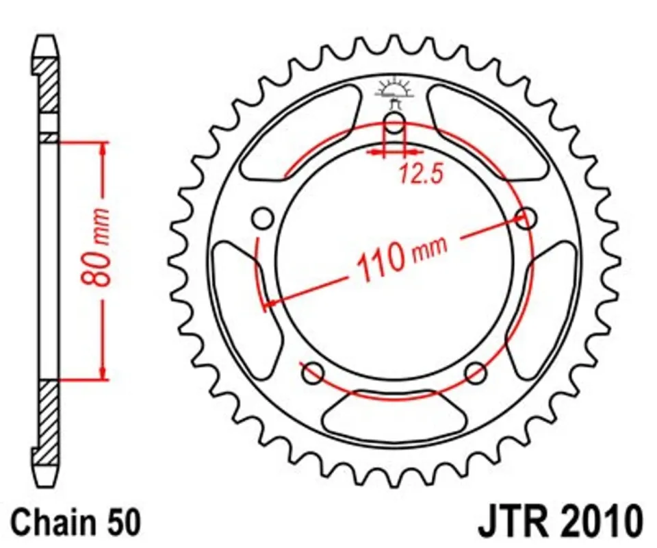 Rychlé Dodání Řetězová rozeta JT JTR 2010-48 48 zubů, 530