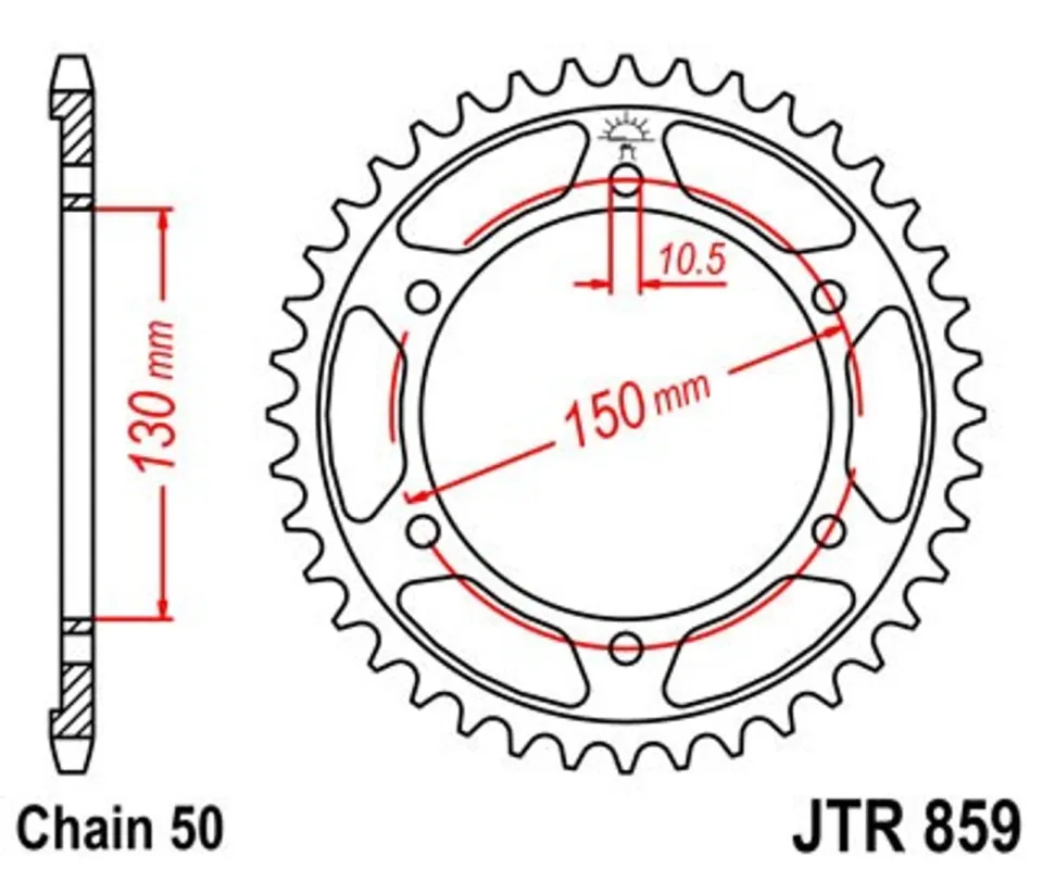 Omezená Nabídka Řetězová rozeta JT JTR 859-39 39 zubů, 530