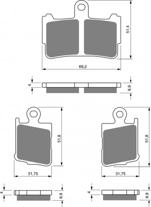 Levný Brzdové destičky GOLDFREN 298 AD (1 set = 2pcs small/large)