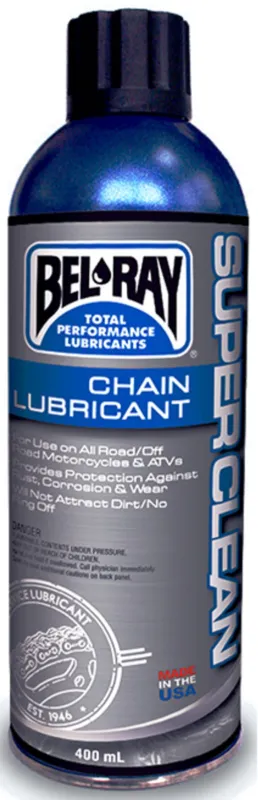 Finální Výprodej Mazivo na řetěz Bel-Ray SUPERCLEAN CHAIN LUBRICANT (400ml sprej)