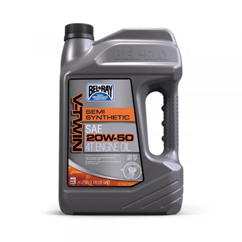 Horká Nabídka Motorový olej Bel-Ray V-TWIN SEMI SYNTHETIC 20W-50 4 l