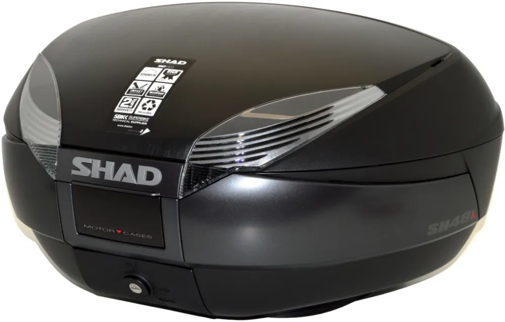 Nízká Cena SHAD Vrchní kufr na motorku SH48 Tmavě šedý se zámkem PREMIUM SMART