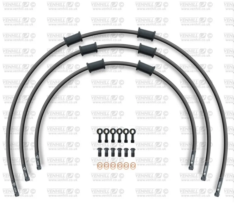 STANDARD Hadice přední brzdy sada Venhill POWERHOSEPLUS HON-6001FB-BK (3 hadice v sadě) černé hadice, černé koncovky Kup Teď