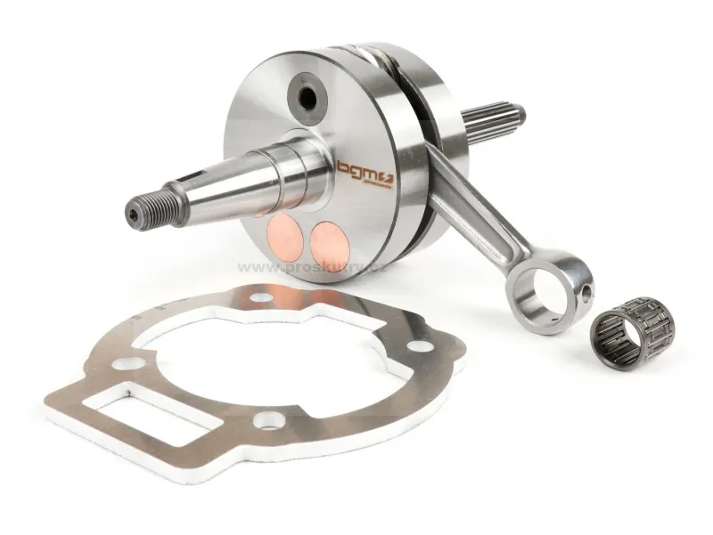 Bezpečná Platba Klikový hřídel dlouhý zdvih BGM Evolution 55mm zdvih, 110mm ojnice, Ø=90mm závaží Piaggio Maxi 2-taktní Spacer, Aprilia SR125, Gilera 125FX, 180FXR